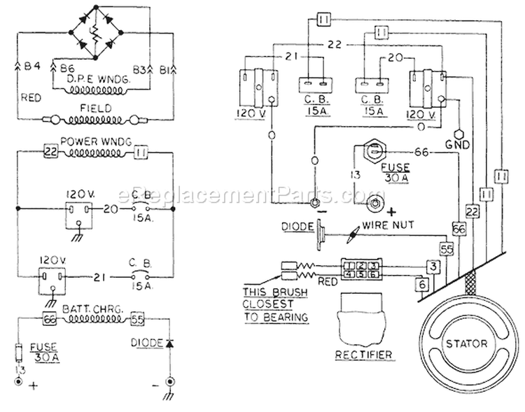 Page G Diagram and Parts List for 8773-0  Briggs and Stratton Generator
